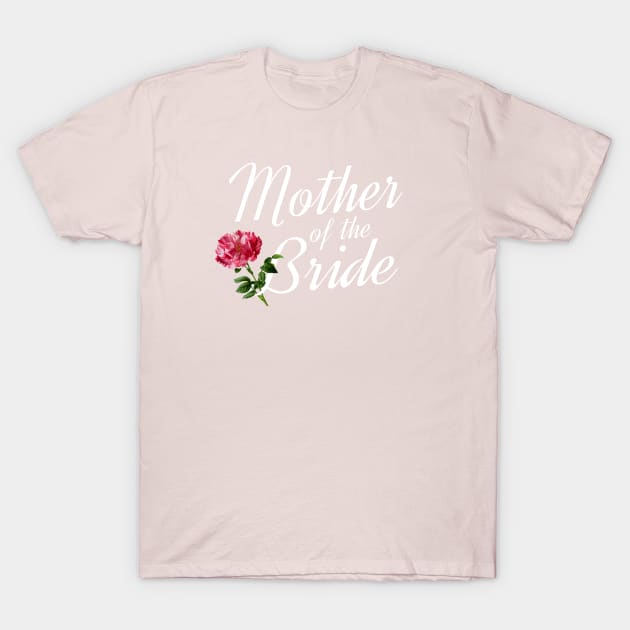 Elegant Mother of the Bride Wedding Calligraphy T-Shirt by Jasmine Anderson